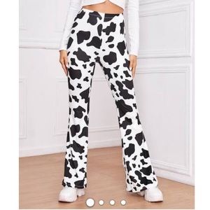 Cow print pants